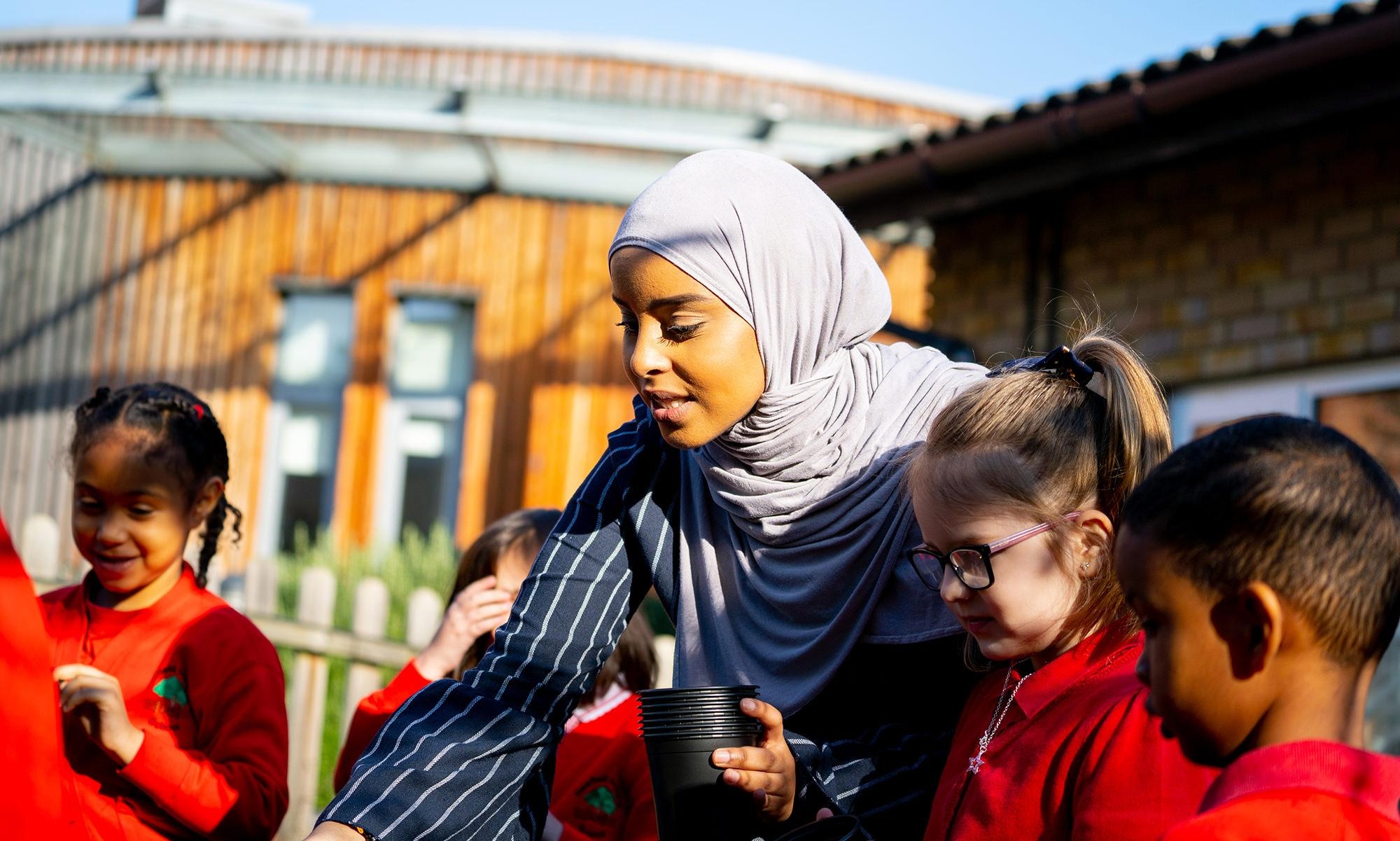 Pupils at Newfield Primary School